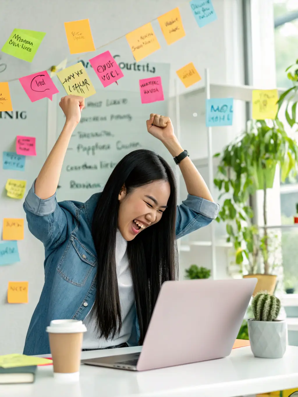 A person creating a Facebook ad campaign on a laptop, highlighting the use of targeted demographics and engaging visuals.